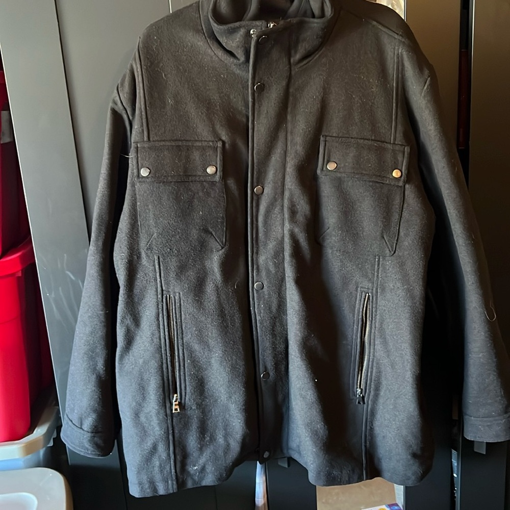 Mens linea uomo dress wool-like coat 3x